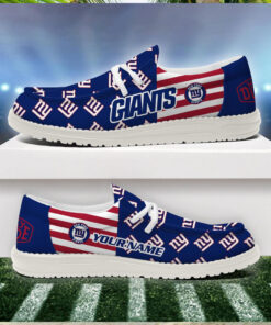 New York Giants 2024 Version Personalized Hey Dude Shoes