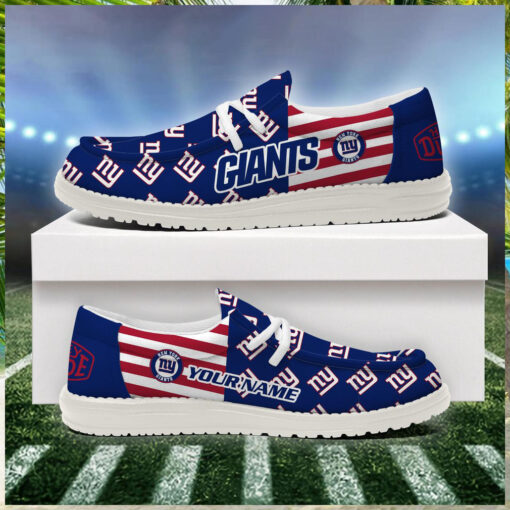 New York Giants 2024 Version Personalized Hey Dude Shoes