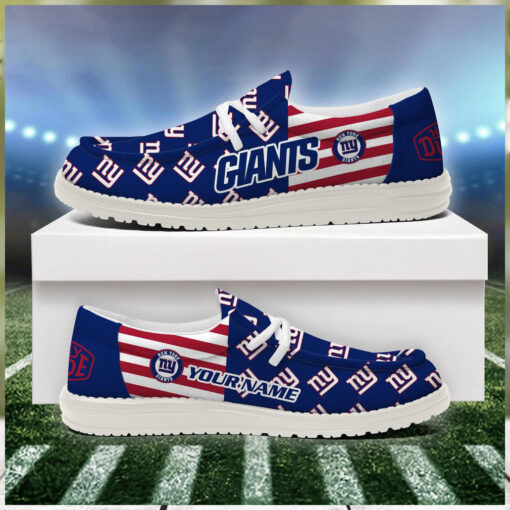 New York Giants 2024 Version Personalized Hey Dude Shoes