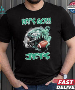 New York Jets Vintage Helmet Let’s Go Jets Shirt