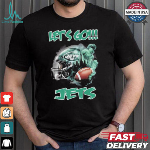 New York Jets Vintage Helmet Let’s Go Jets Shirt