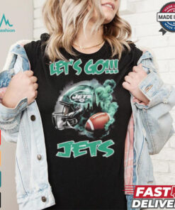 New York Jets Vintage Helmet Let’s Go Jets Shirt