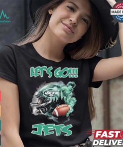 New York Jets Vintage Helmet Let’s Go Jets Shirt