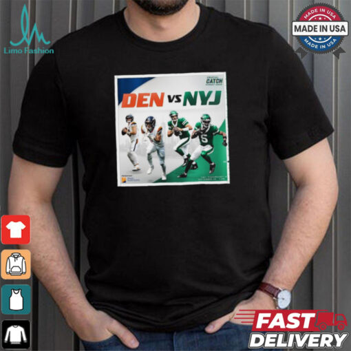 New York Jets vs. Denver Broncos 2024 NFL Week 4 Crucial Catch Matchup T Shirt