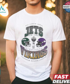 New York Jets vs. Minnesota Vikings 2024 NFL London Games Gridiron Showdown helmet shirt, hoodie, sweater, long sleeve and tank top New York Jets vs. Minnesota Vikings 2024 NFL London Games Gridiron Showdown helmet shirt