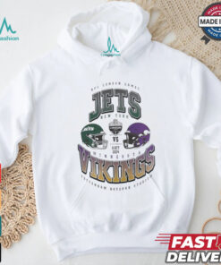 New York Jets vs. Minnesota Vikings 2024 NFL London Games Gridiron Showdown helmet shirt, hoodie, sweater, long sleeve and tank top New York Jets vs. Minnesota Vikings 2024 NFL London Games Gridiron Showdown helmet shirt