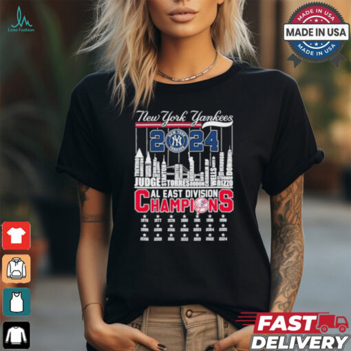 New York Yankees 2024 AL East Division Champions Skyline shirt