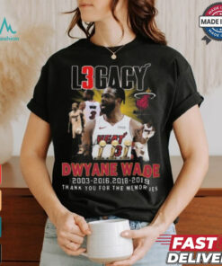 Nice Miami heat dwyane wade thank you for the memories shirt