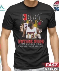 Nice Miami heat dwyane wade thank you for the memories shirt
