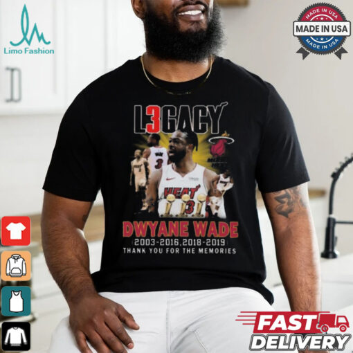 Nice Miami heat dwyane wade thank you for the memories shirt