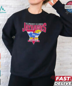 Nice The University OF Kansas Jayhawks KU Lawrence KS triangle shirt