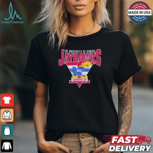 Nice The University OF Kansas Jayhawks KU Lawrence KS triangle shirt