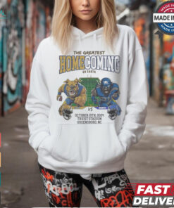 North Carolina A&T vs. Massachusetts Football 2024 The Greatest Homecoming On Earth Game Shirt