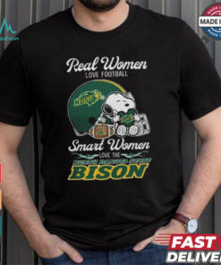 North Dakota State Bison x Snoopy Real Women Love Football Smart Women Helmet 2024 Shirt