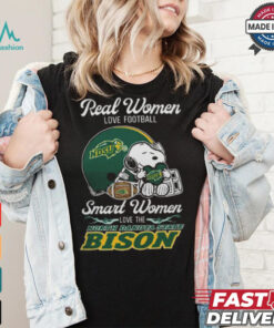 North Dakota State Bison x Snoopy Real Women Love Football Smart Women Helmet 2024 Shirt