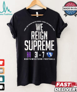 Northwestern Wildcats vs Eastern Illinois Panthers football 2024 Final Score 31 – 7 Shirt