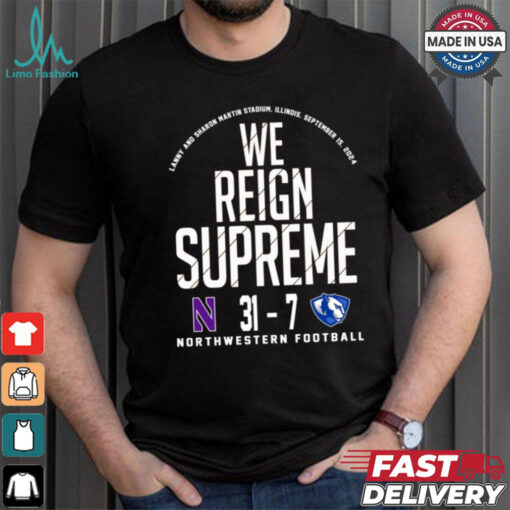 Northwestern Wildcats vs Eastern Illinois Panthers football 2024 Final Score 31 – 7 Shirt