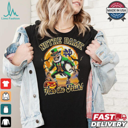 Notre Dame Fighting Irish Football Fear The Trish Halloween shirt