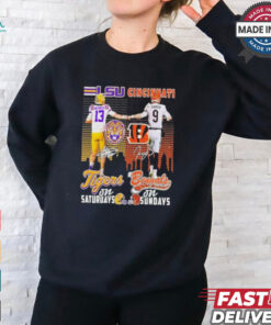 Nussmeier Burrow Tigers On Saturdays Bengals On Sundays Shirt