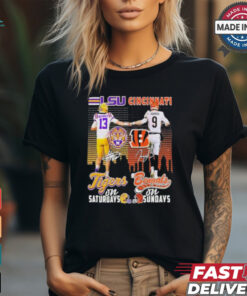 Nussmeier Burrow Tigers On Saturdays Bengals On Sundays Shirt