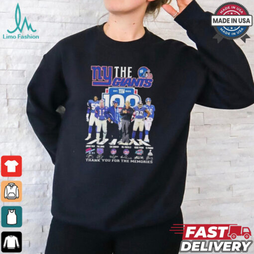Ny The Giants Teams Signature Thank You For The Memories Shirt