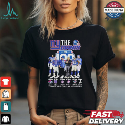 Ny The Giants Teams Signature Thank You For The Memories Shirt