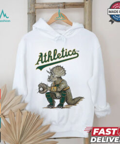 Oakland Athletics Tiny Turnip Infant Triceratops  Raglan T Shirt
