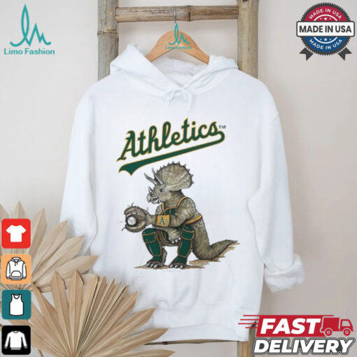 Oakland Athletics Tiny Turnip Infant Triceratops  Raglan T Shirt