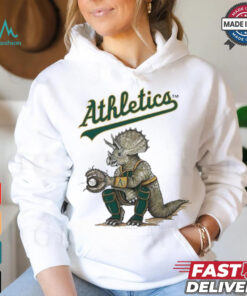 Oakland Athletics Tiny Turnip Infant Triceratops  Raglan T Shirt
