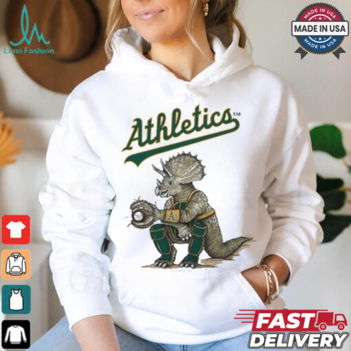 Oakland Athletics Tiny Turnip Infant Triceratops  Raglan T Shirt