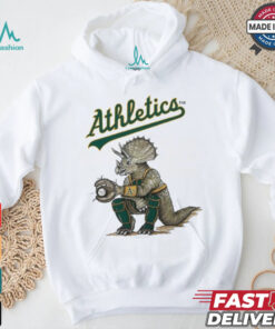 Oakland Athletics Tiny Turnip Infant Triceratops Raglan T Shirt