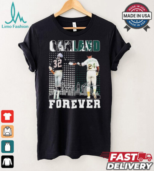 Oakland Forever Marcus Allen And Rickey Henderson Signatures Shirt