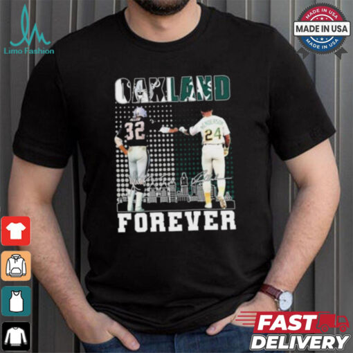 Oakland Forever Marcus Allen And Rickey Henderson Signatures Shirt