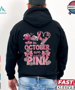 October We Wear Pink Shirt, Postal Worker Breast Cancer Awareness Tee
