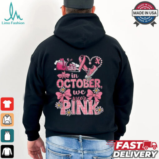 October We Wear Pink Shirt, Postal Worker Breast Cancer Awareness Tee