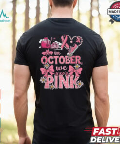 October We Wear Pink Shirt, Postal Worker Breast Cancer Awareness Tee