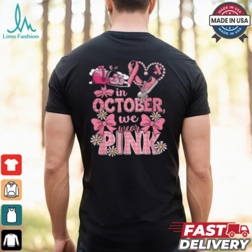 October We Wear Pink Shirt, Postal Worker Breast Cancer Awareness Tee