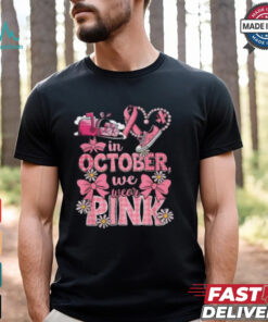 October We Wear Pink Shirt, Postal Worker Breast Cancer Awareness Tee