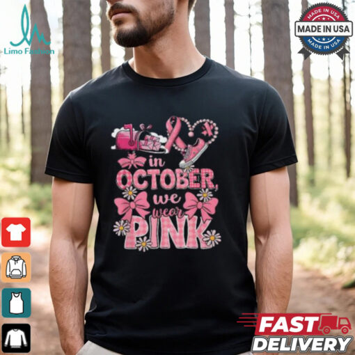 October We Wear Pink Shirt, Postal Worker Breast Cancer Awareness Tee