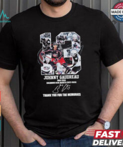 Official 13 Johnny Gaudreau 1993 2024 Thank You For The Memories Signature Shirt