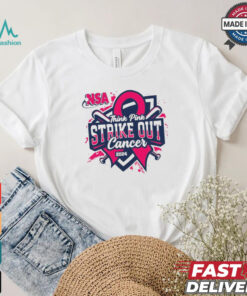 Official 2024 NSA Think Pink Strike Out Cancer Fastpitch Tournament T Shirt