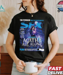 Official Agatha All Along SFX The Penguin Fowl Play In Gotham City Magazine Cover Unisex T Shirt