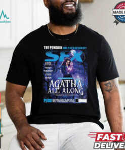 Official Agatha All Along SFX The Penguin Fowl Play In Gotham City Magazine Cover Unisex T Shirt