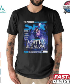 Official Agatha All Along SFX The Penguin Fowl Play In Gotham City Magazine Cover Unisex T Shirt