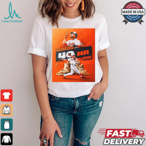 Official Anthony Santander Baltimore Orioles 40HR First Switch Hitter With 40 Home Runs In A Season Poster t shirt