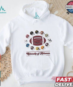 Official Arkansas Razorbacks 2024 Helmet Football Schedule T Shirt