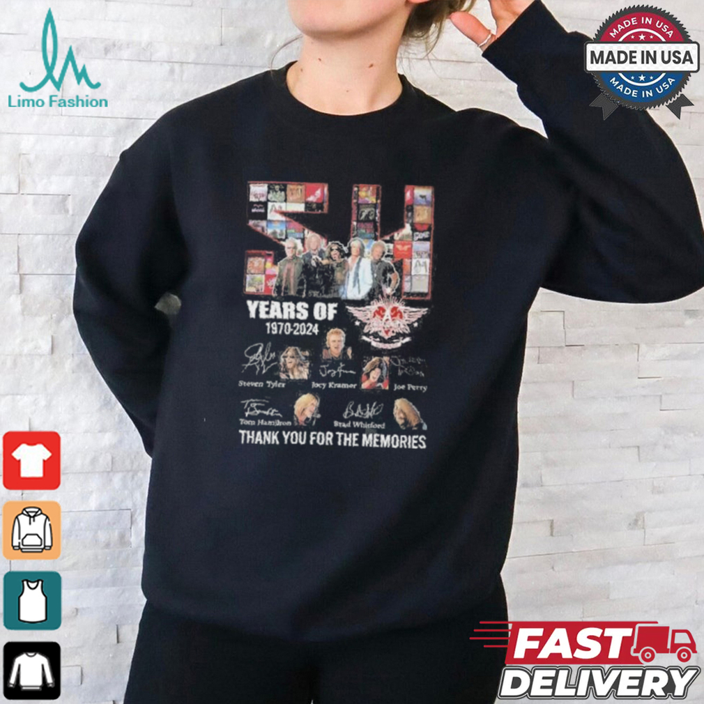 Official Authentic Years Of 1970 2024 Signature Thank You For The Memories Shirt Official Authentic Years Of 1970 2024 Signature Thank You For The Memories Shirt