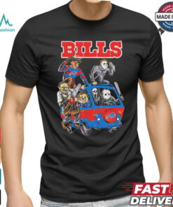 Official Buffalo Bills NFL Horror Characters Movie Hippie Halloween Shirt