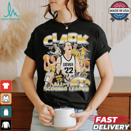 Official Caitlin Clark All Time Scoring Leader Player Basketball Iowa Hawkeyes Shirt