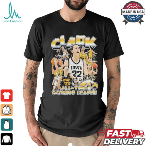 Official Caitlin Clark All Time Scoring Leader Player Basketball Iowa Hawkeyes Shirt